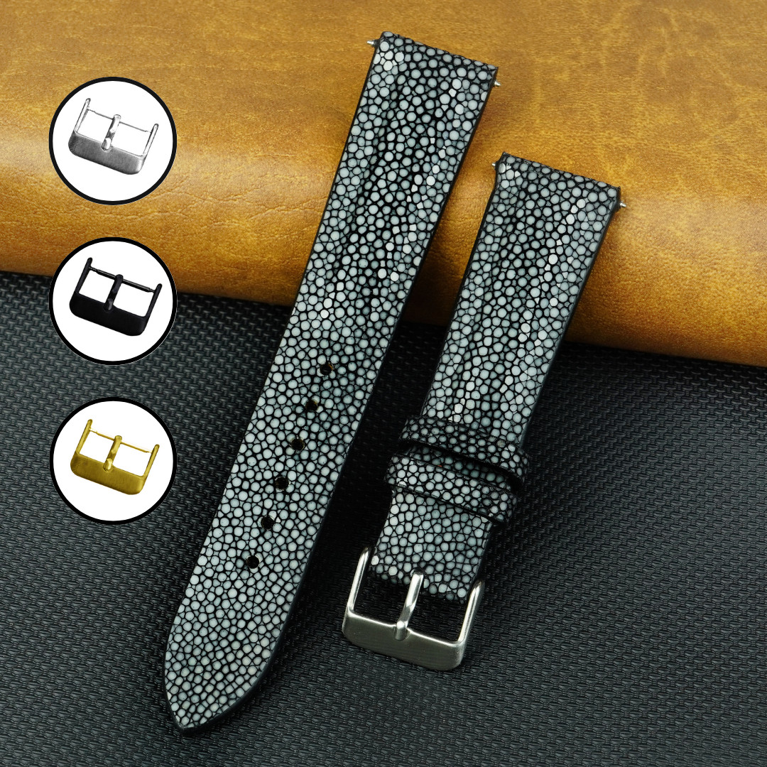 Luxury Stingray Watch Band Men Real Stingray Leather Skin Watch Strap Handmade