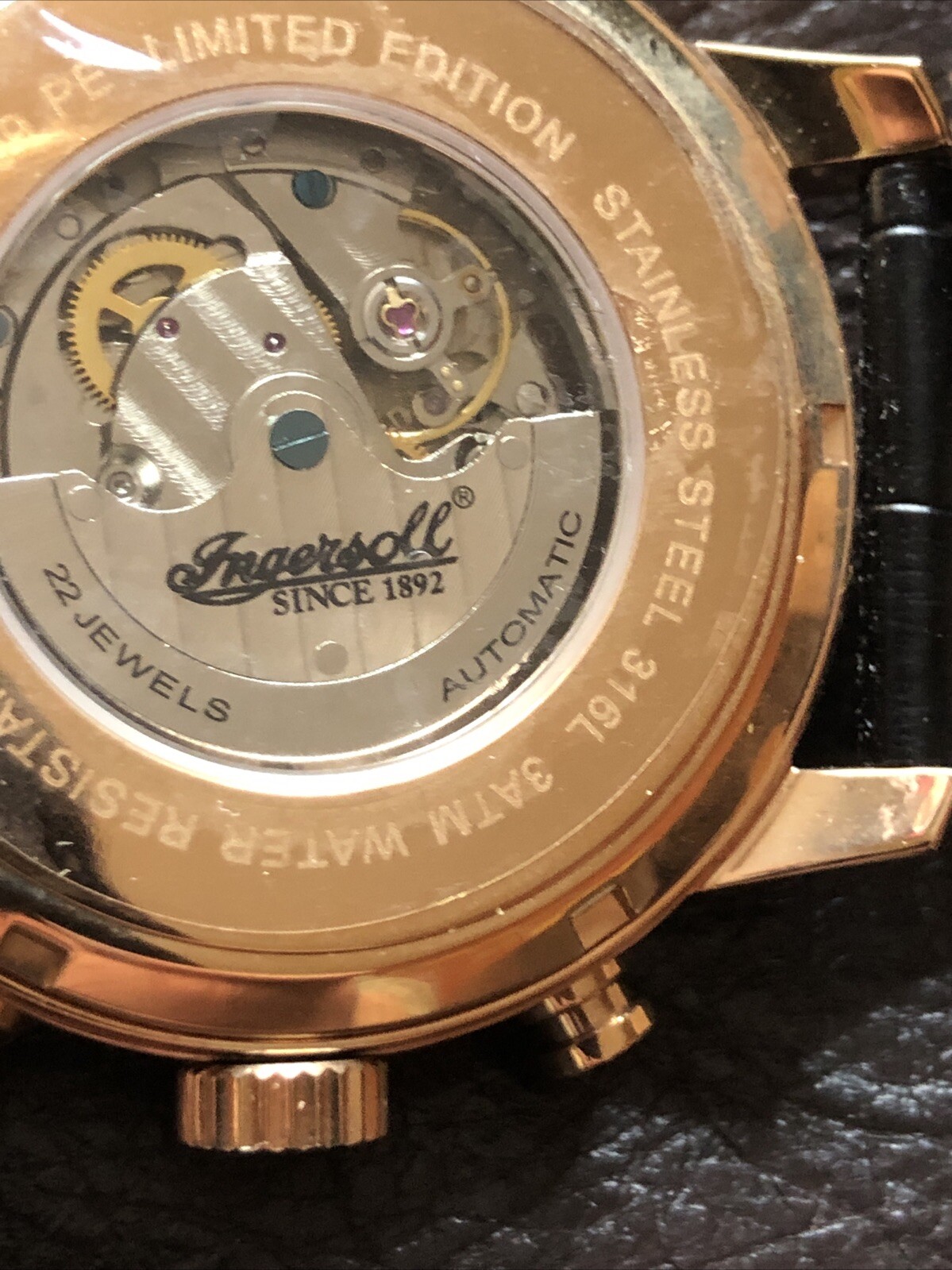 INGERSOLL IN1409 PE AUTOMATIC COOPER BLACK DIAL WATCH DUSTY ROSE LMTD EDITION 👀