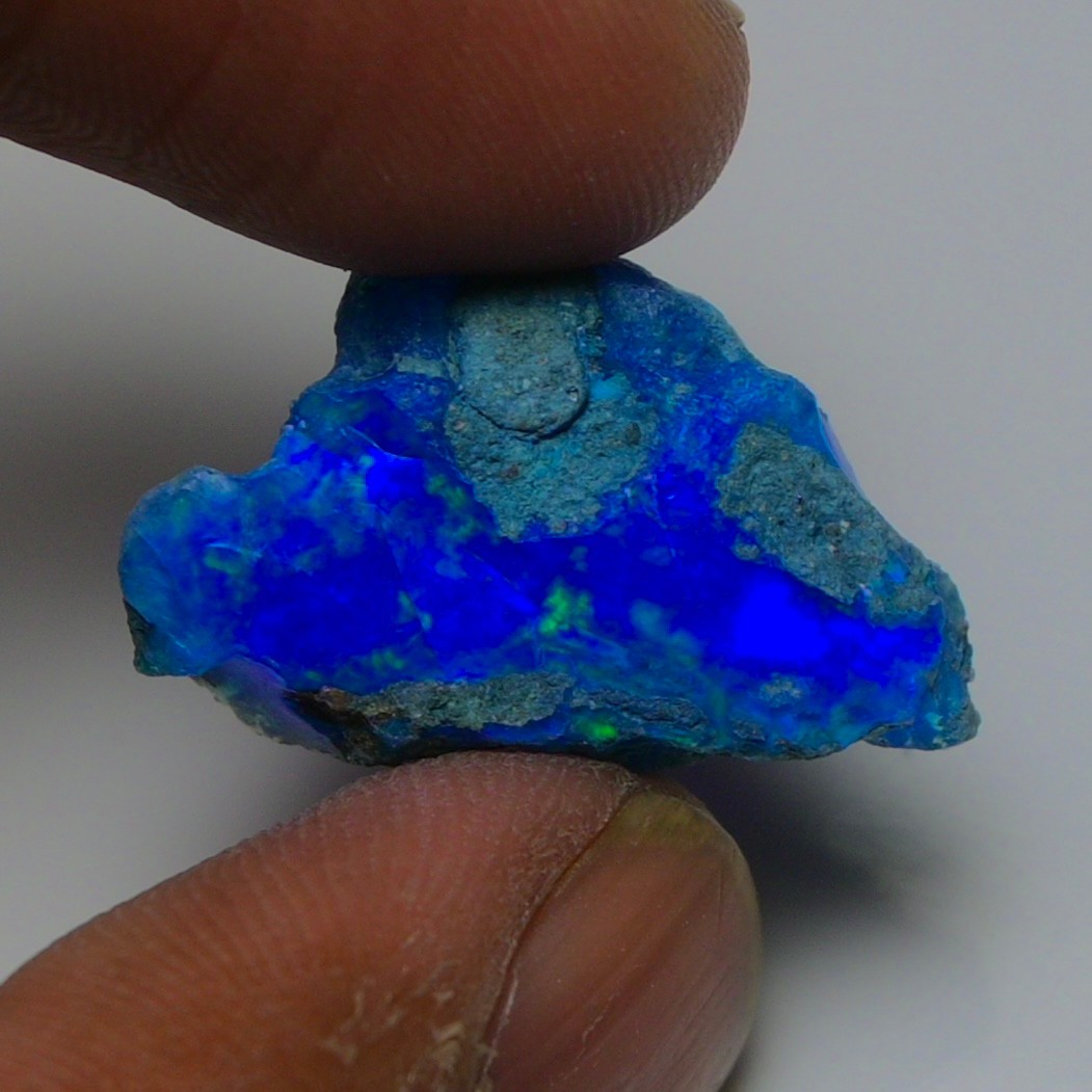 Blue Opal Rough 9.45 Carats, Smoked Ethiopian Welo Opal Rough, Fire Opal Rough