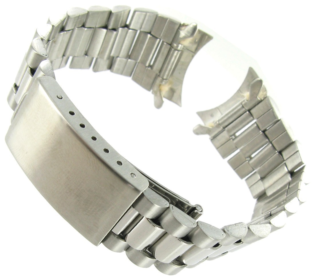 20mm Speidel Silver Stainless Steel Mens Deployment Buckle Watch Band 1670/00