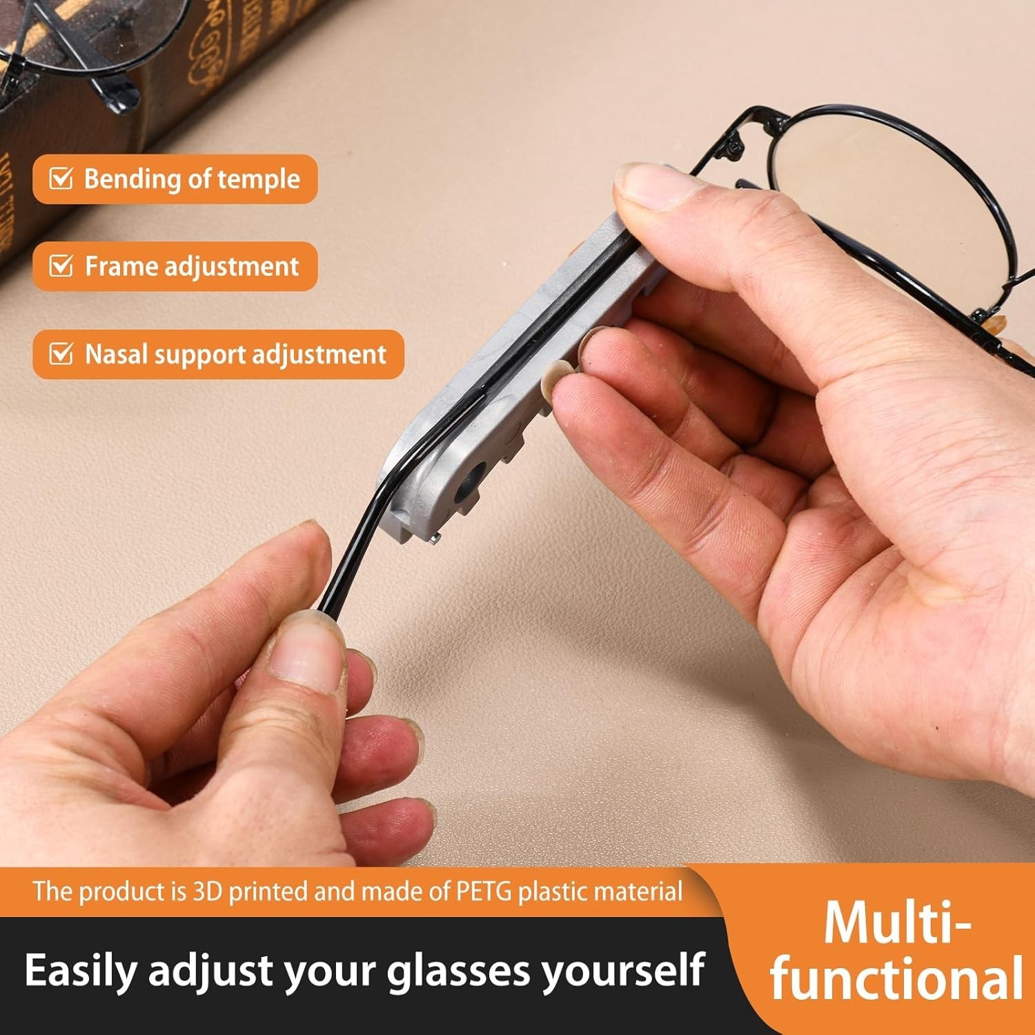 Eyeglass Temple Glasses Adjustment Tool 5-In-1 Anti-Slip Professional Bender