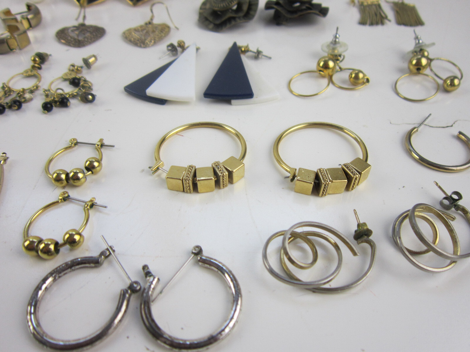 Vintage Earrings Lot, Some Clip On. Ring, Pendant. Not Researched.