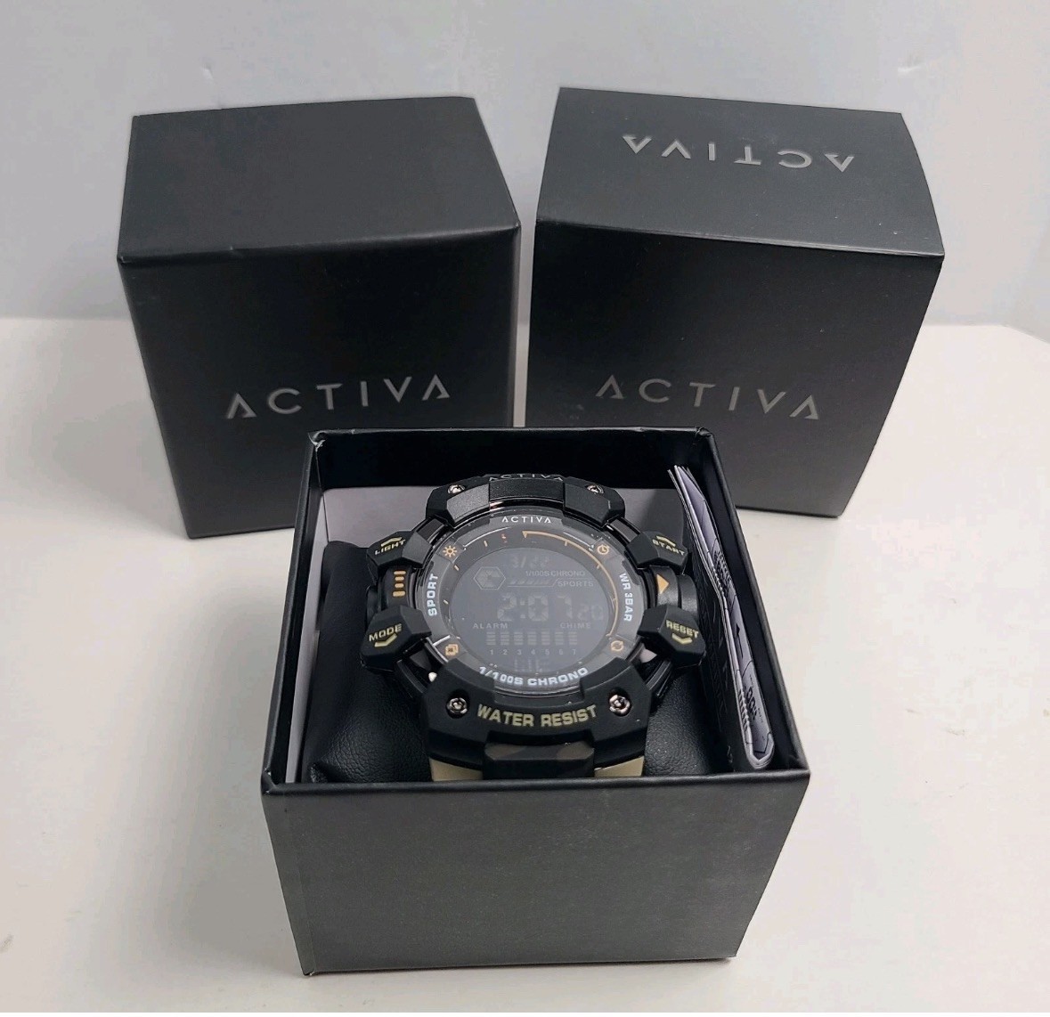 Activa Armour X Invicta Men’s 50mm Camo Rubber Digital Watch ACW8050MC-001