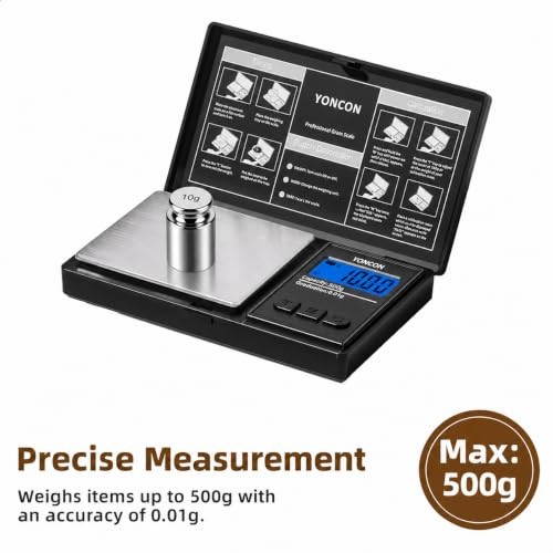 500g Digital Scale 0.01g Accuracy LCD Display Tare Function Portable Pocket