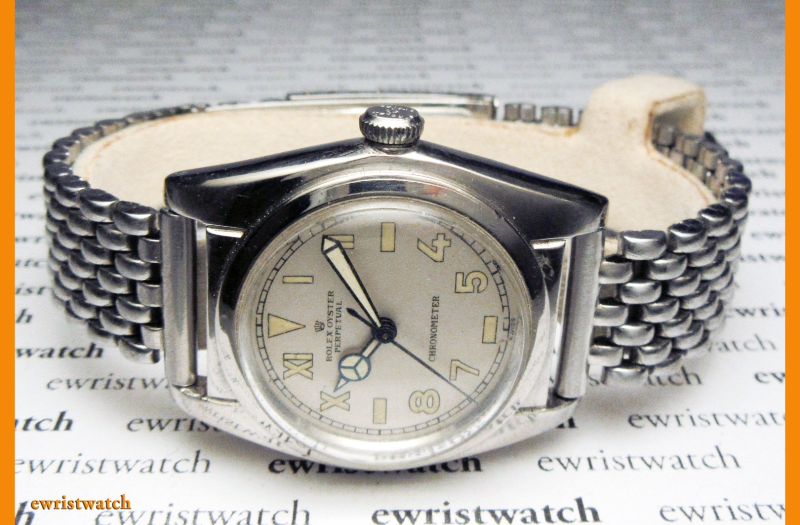 VTG Rolex Oyster Perpetual Chronometer Bubbleback California Dial w/BOR Bracelet