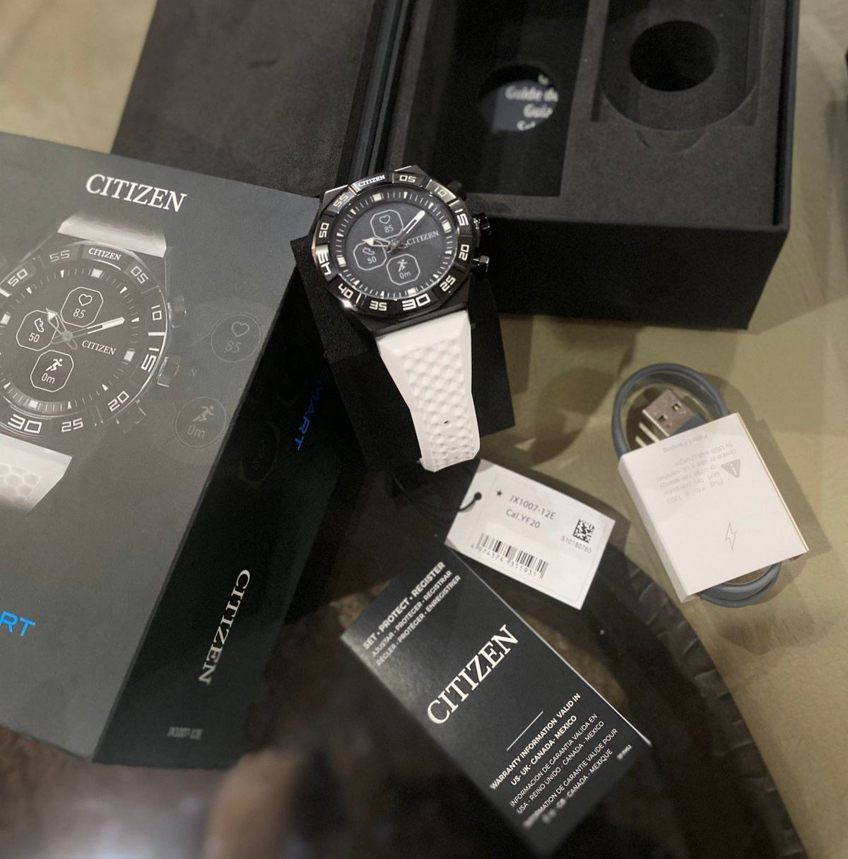 Citizen CZ Smart Hybrid Smartwatch JX1007-12E 44MM Men’s Black White Watch New