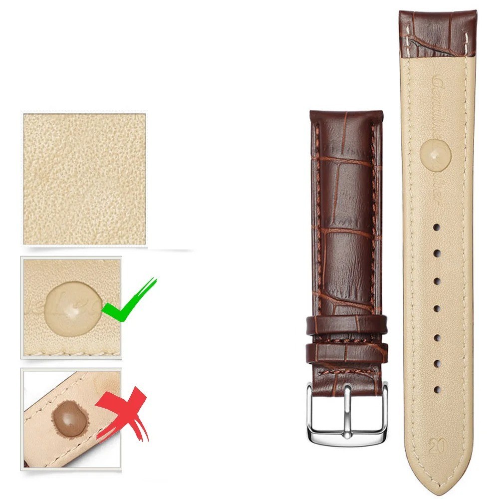 Genuine Leather Mens Watch Strap Band Brown Black 12mm 14mm 16mm 18mm 20mm 22mm