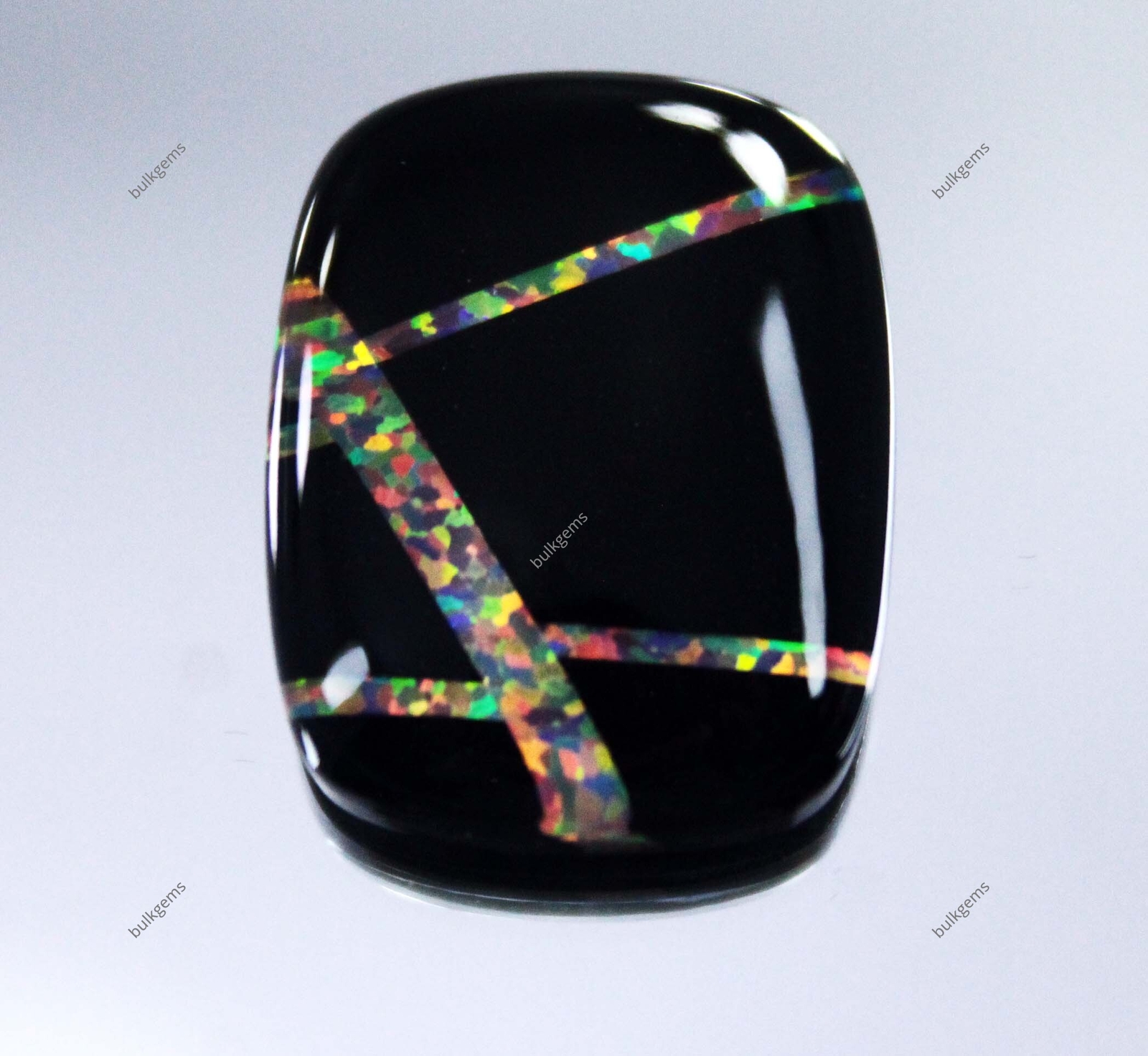 14.85 Ct Natural Doublet Onyx Opal CERTIFIED Multi Color Loose Gemstone