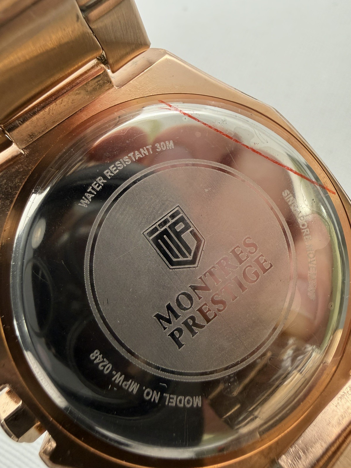 Invicta Prestige MPW-0248 Men’s Watch 44mm Rose Gold Quartz Flame Fusion