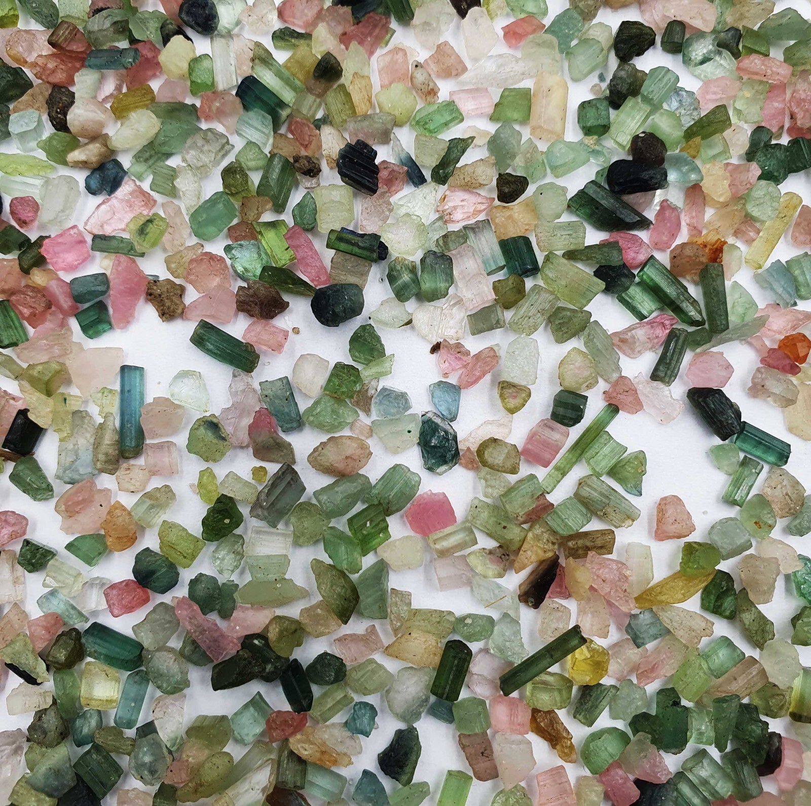 Afghani Multi Tourmaline Pencil Form Rough, Multi tourmaline Rough Stone