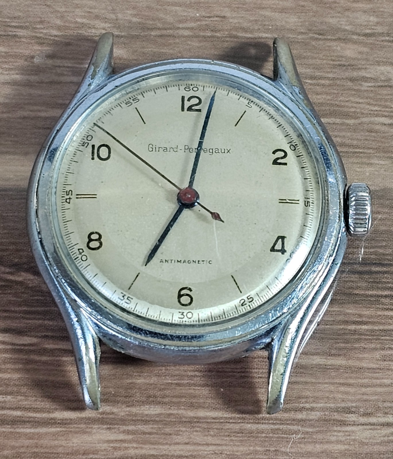 Vintage Girard Perregaux Antimagnetic Men’s Watch Head Only Swiss 1940s -Running