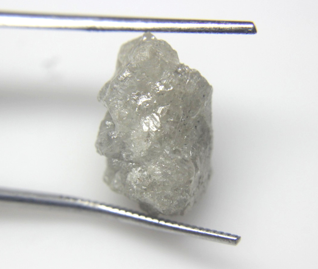 22.03CTS BIG RAW UNCUT GRAY WHITE ROUGH DIAMOND 20.50×12.50×11.05 MM