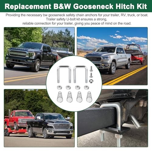 1900-2-1600 Safety Chain Trailer U-Bolt Kit Replacement B&W Gooseneck Trailer