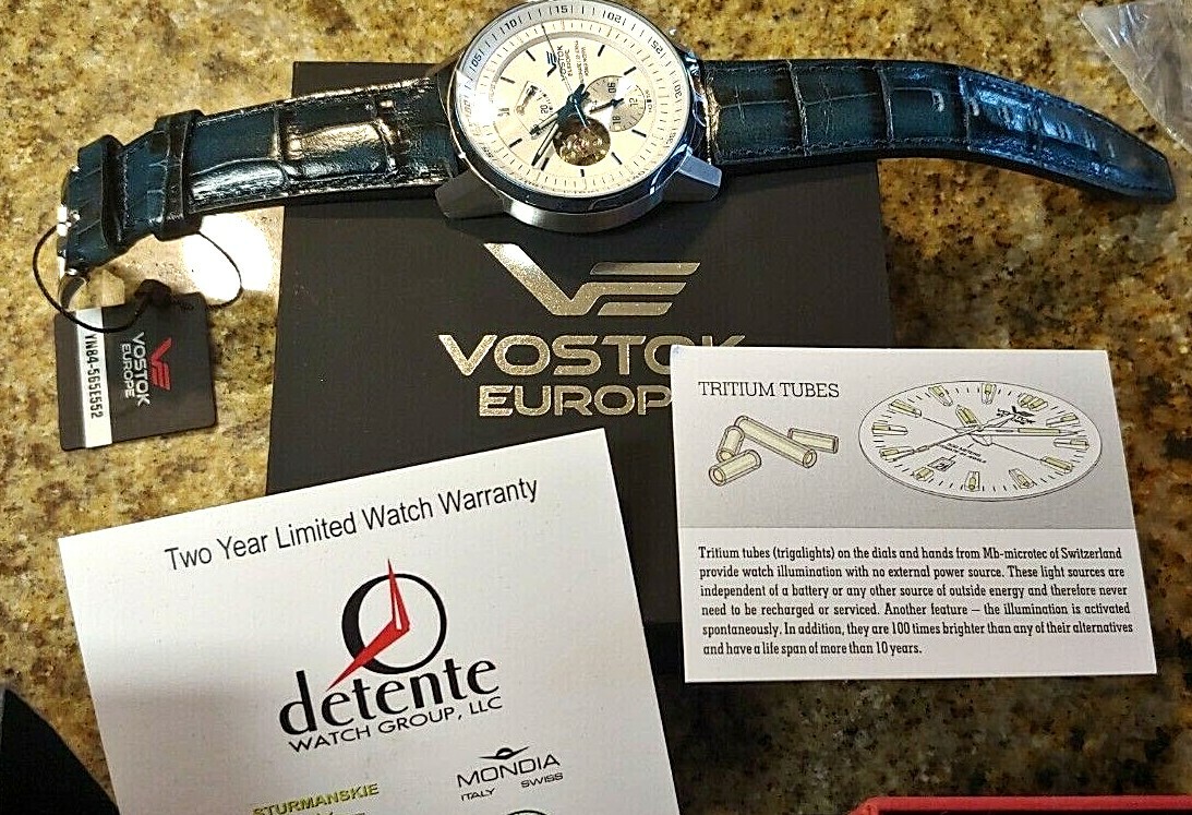 NEW Vostok-Europe Gaz-14 Limousine Open Heart Tritium Auto Watch YN84/565E552 US