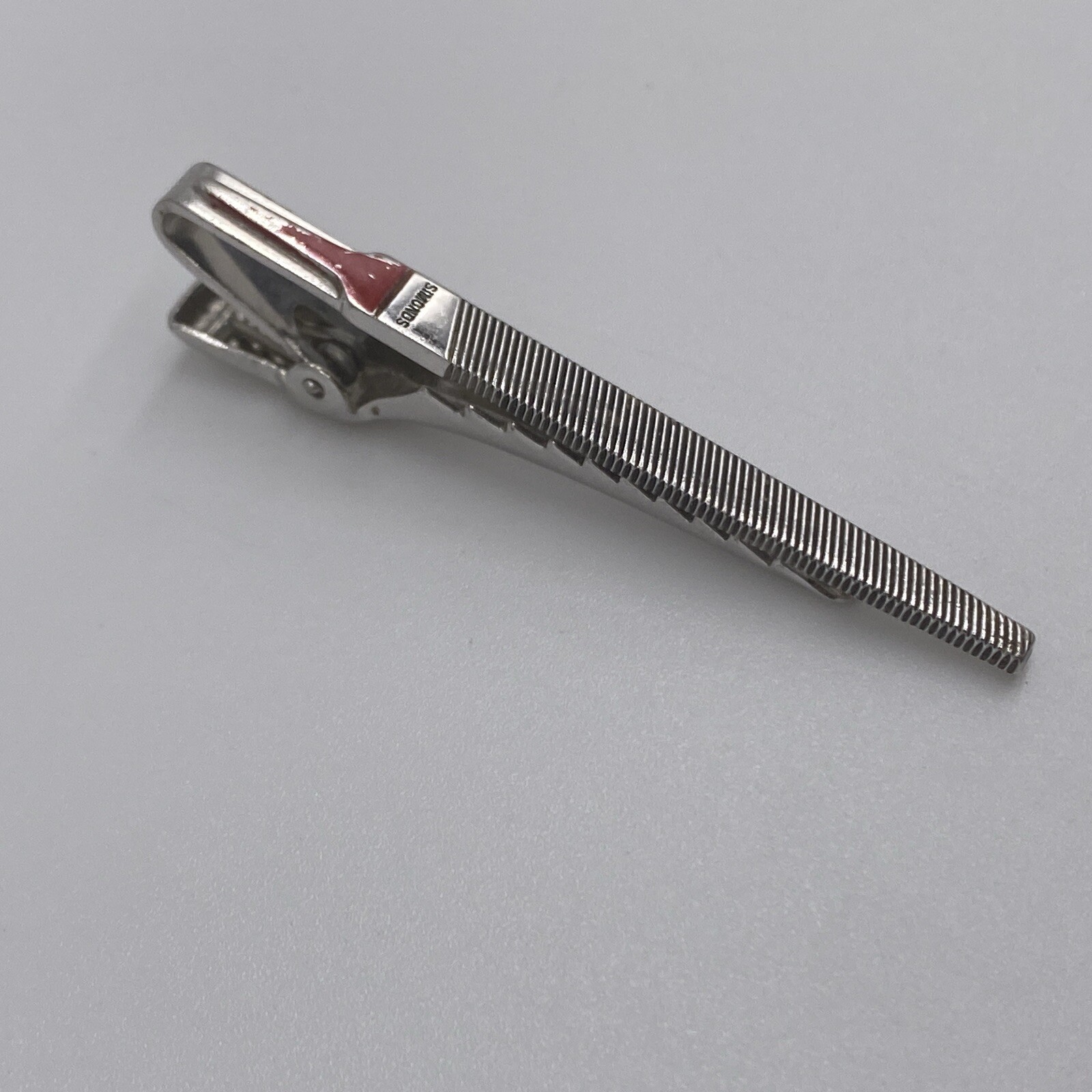 Vintage Anson Silver Tone Simonds File Tie Clip Bar