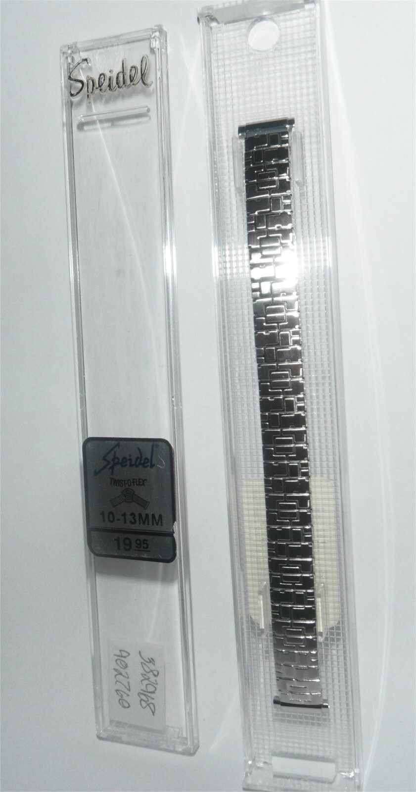 Speidel Twist-0-flex Ladies 10mm-13mm Stainless Silver Brick Bracelet watchband