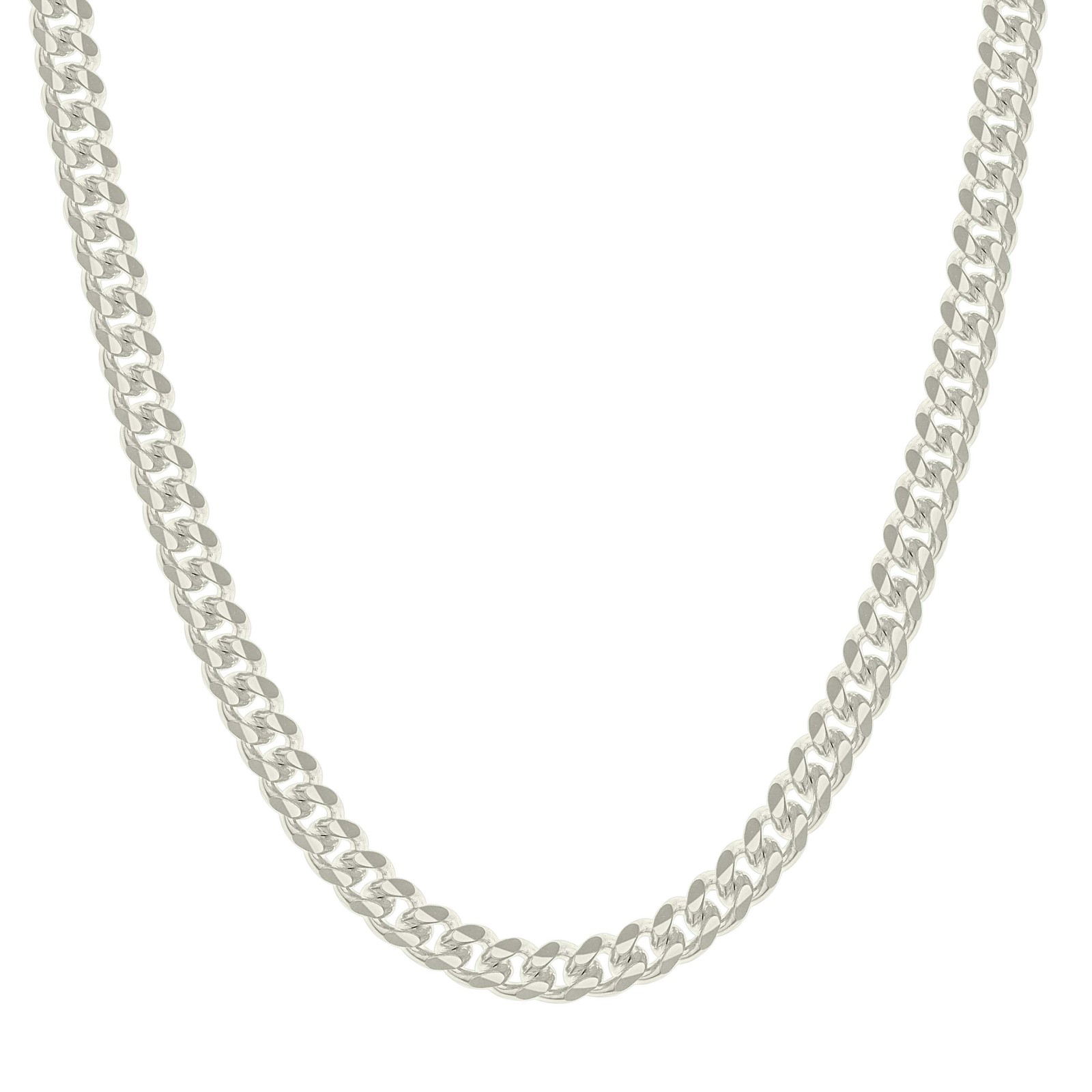 925 Sterling Silver Box Clasp Plain 7mm Solid Miami Cuban Chain | 16″ to 24″