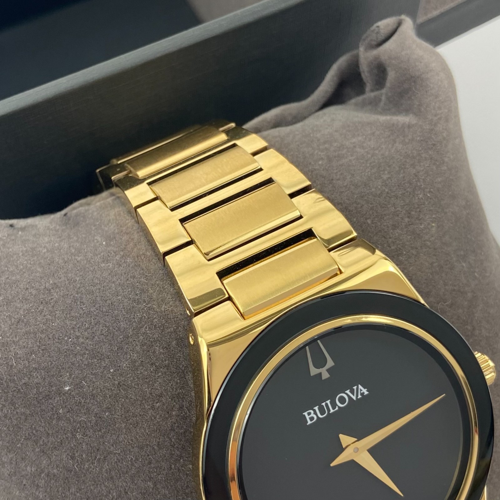 Bulova Millennia 97A183 Men’s Quartz Watch Black Dial Gold-Tone Stainless Steel