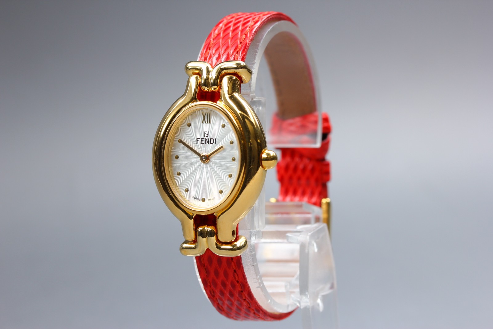 Vintage FENDI 640L Chameleon 5 Colors Belt Gold Women’s Quartz Watch [Box]