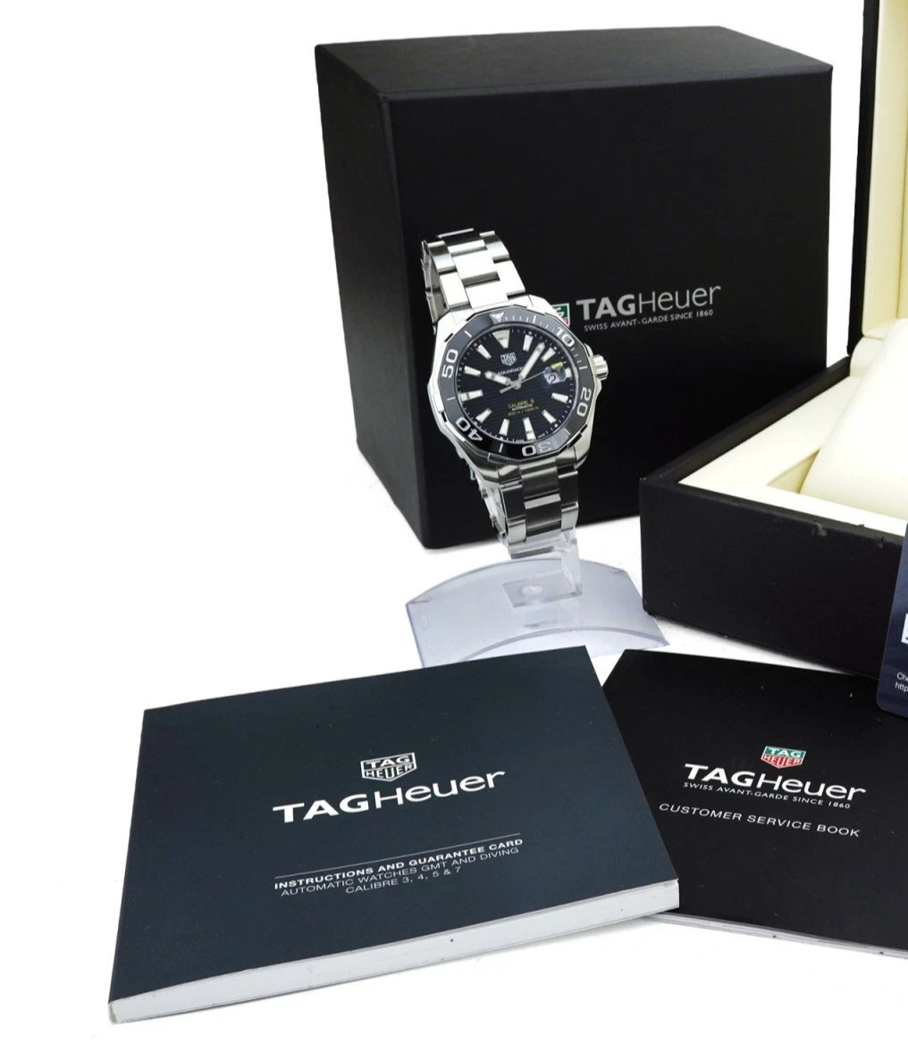 Tag Heuer Calibre 5 Aquaracer Men’s Watch Model WAY201A in Excellent Cond.