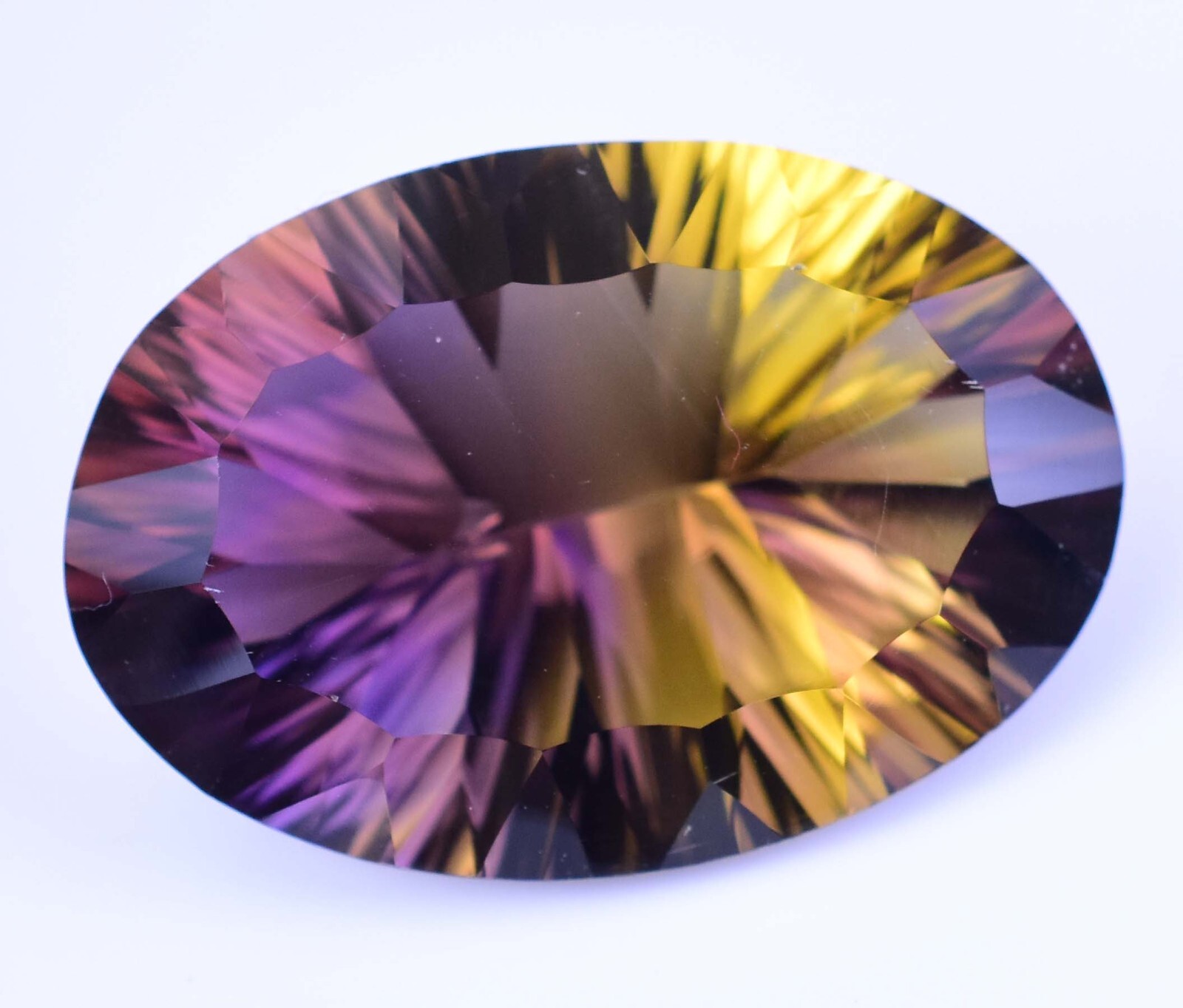 Flawless Natural Bi-Color Ametrine 25.05 Ct Oval Certified Untreated Gemstone