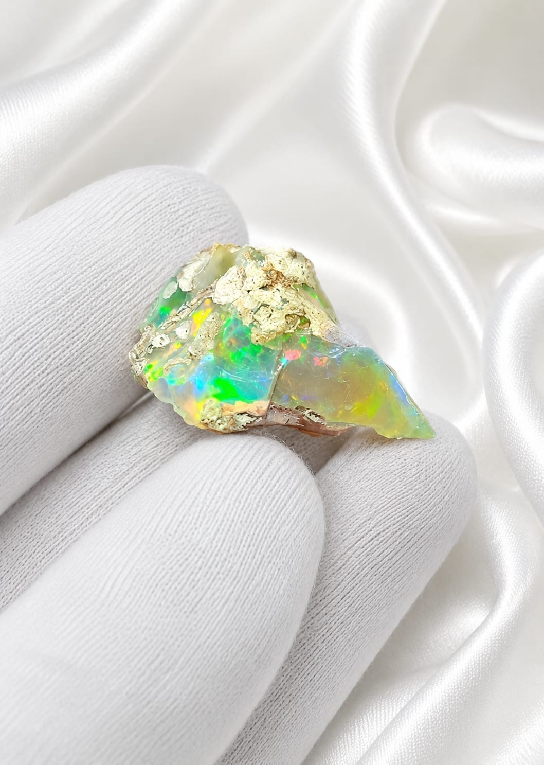 Very Rare Bi-Color Opal Rough 13.85 Ct Natural Ethiopian Opal Raw Jewelry Grade