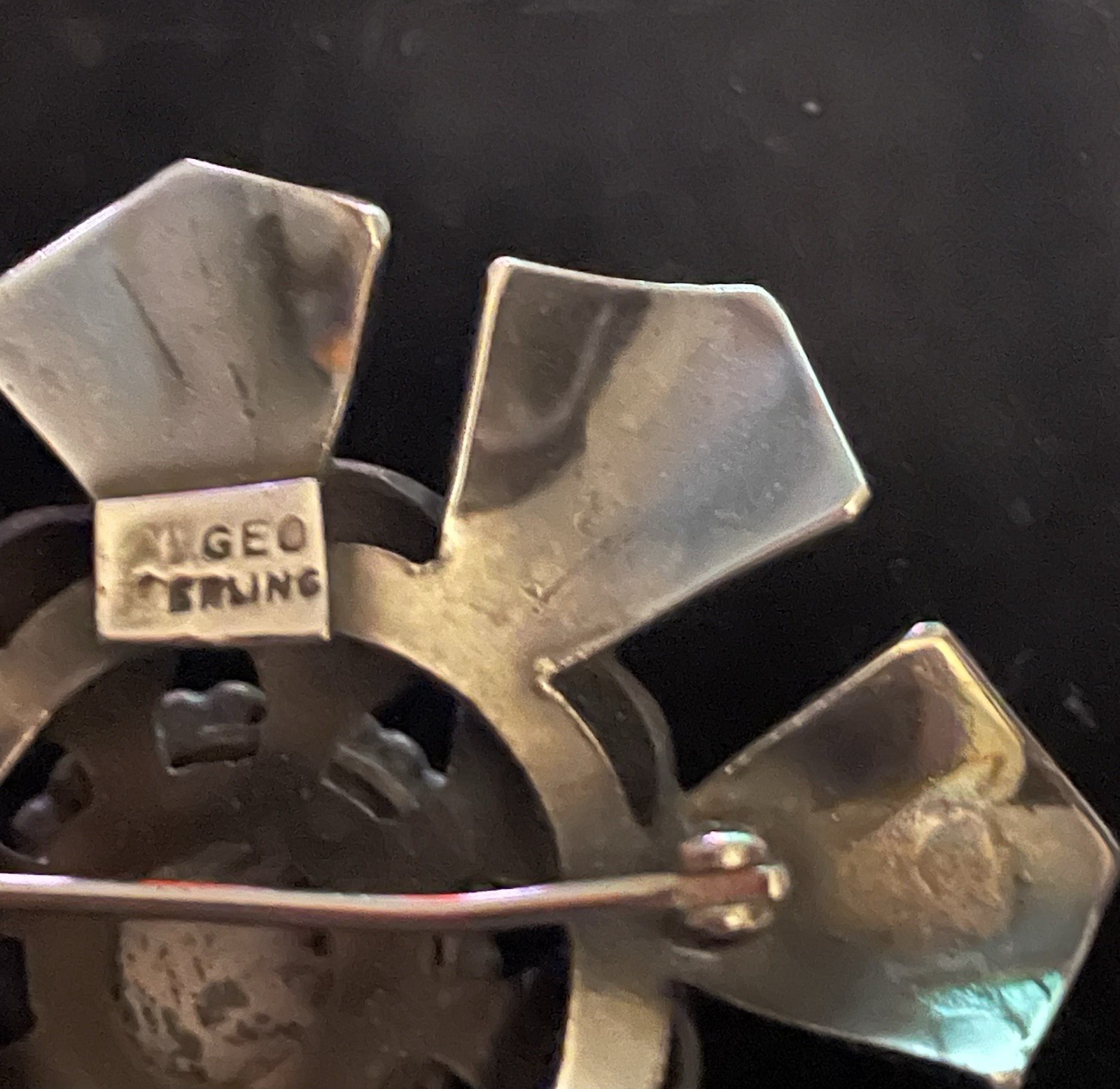 Georg Jensen Studio Sterling Silver Flower Brooch