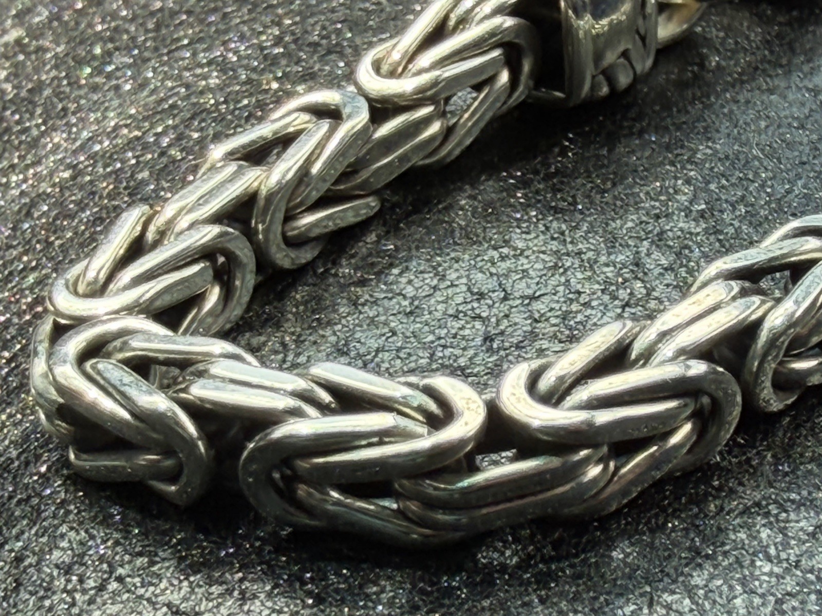 JAI John Hardy Sterling Silver Byzantine Box Chain Bracelet 7-1/2” 26.3g
