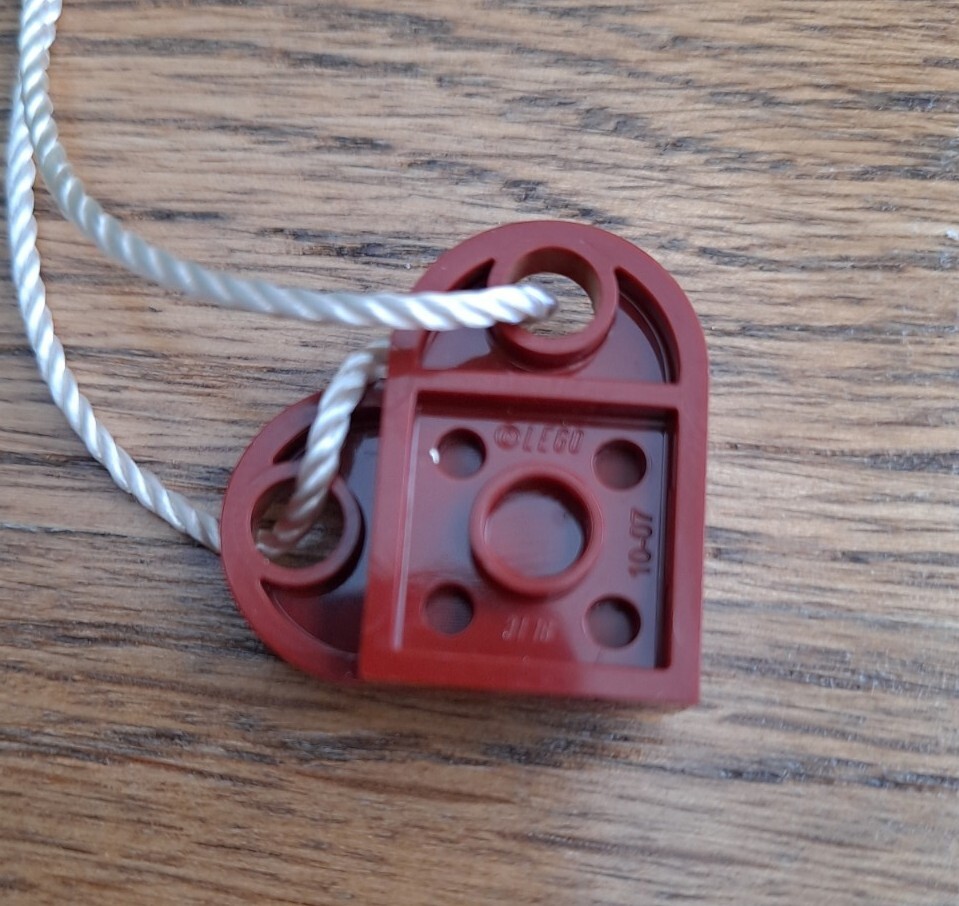 Lego Heart Couple Necklace Blue/Gray/Yellow/Black/Red