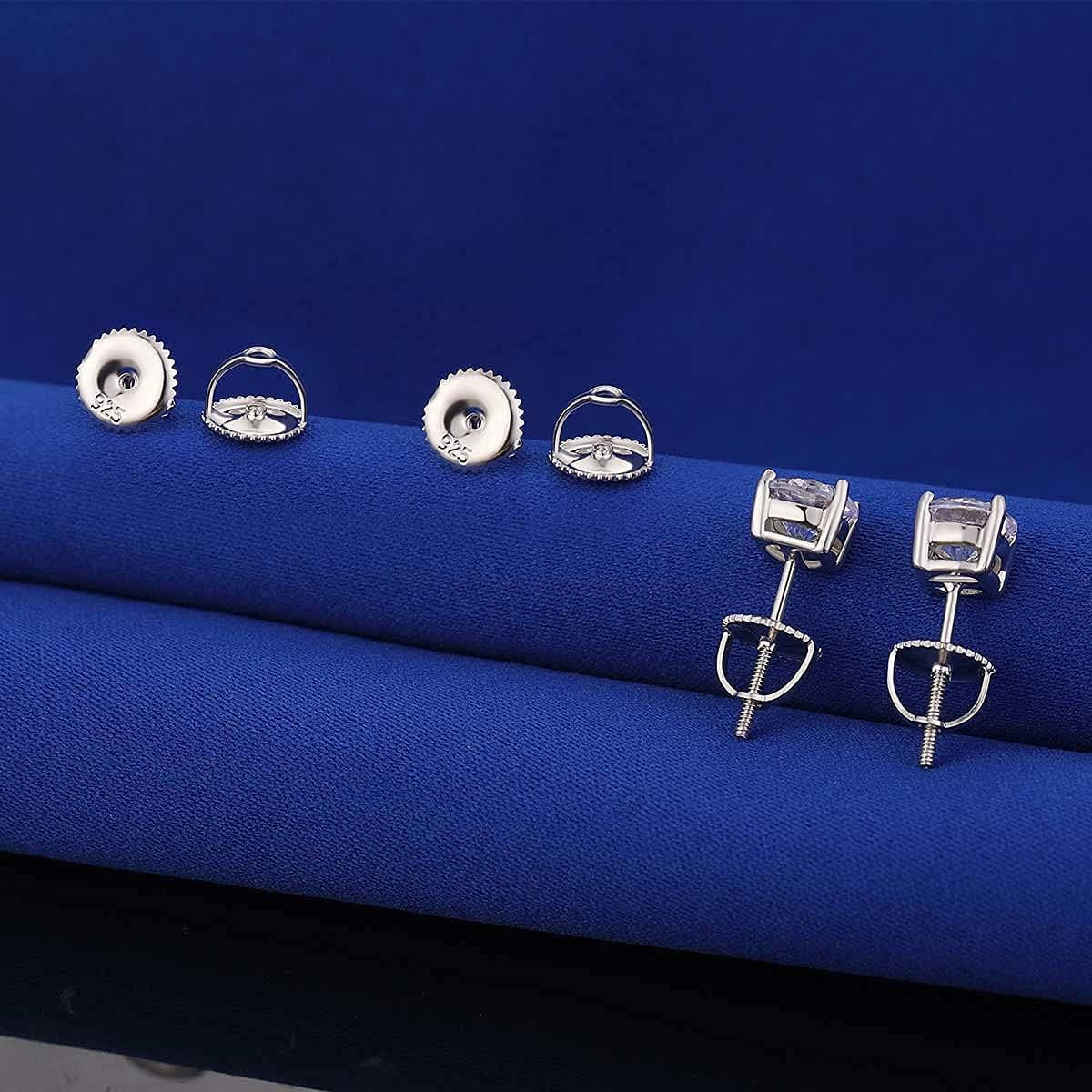 2 Pairs14K Gold Plated Screw Earring Backs 925 Sterling Silver Screw on Earring