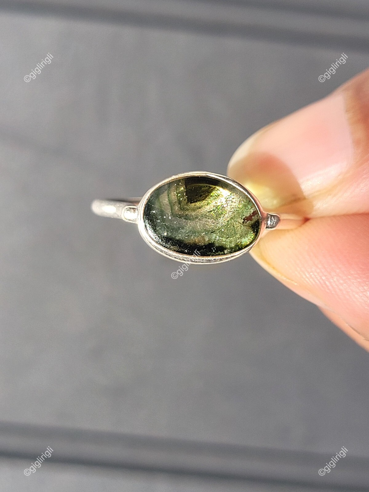 Elegant Green Tourmaline Size 8 Ring in 925 Sterling Silver – Handmade Rings