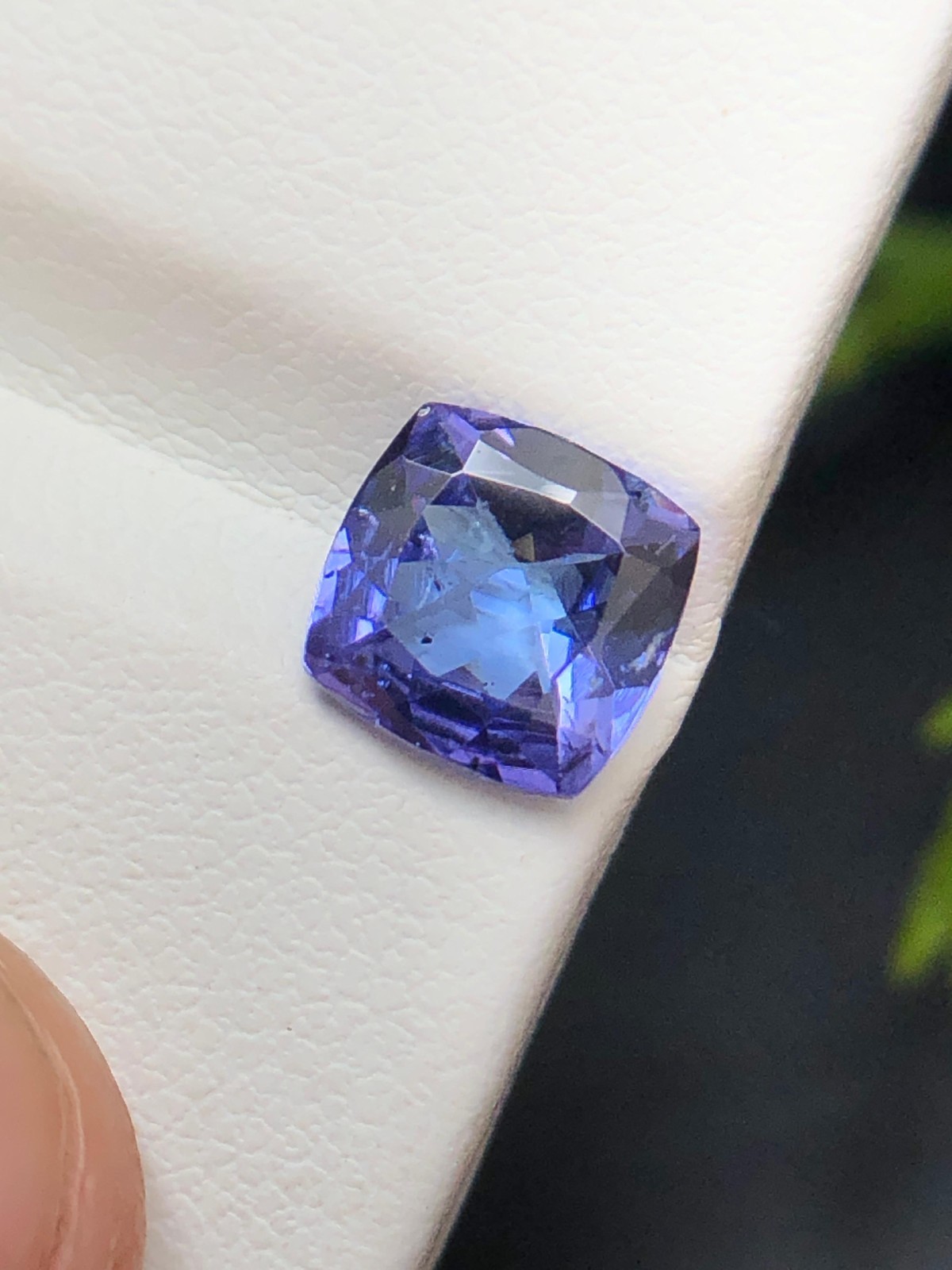 Natural Blue Purple Zoisite Tanzanite 1.25 Ct Cushion Cut Loose Gemstone