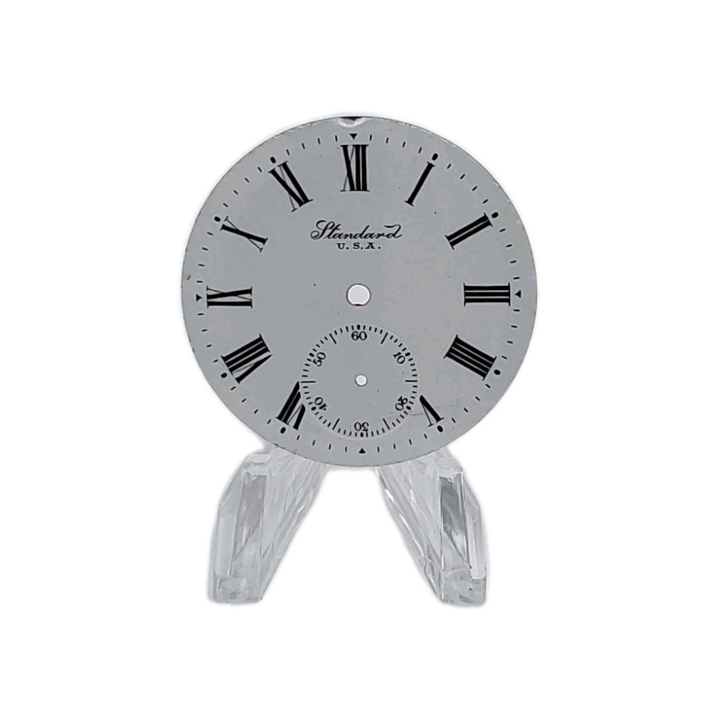 Standard USA 37.4mm Sunk Enamel Pocket Watch Dial Only 1344