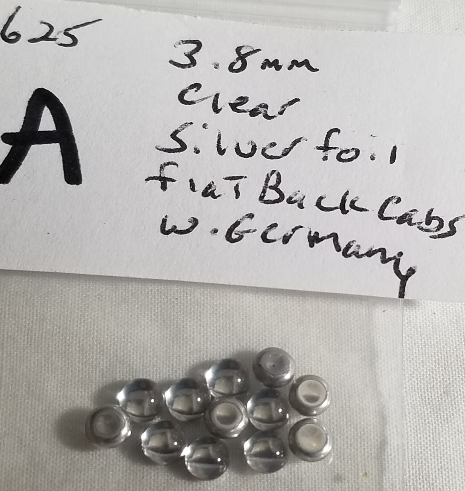 VTG Flatback Cabochons & Faceted Round Rhinestone 3mm Swarovski Czech WG 9001