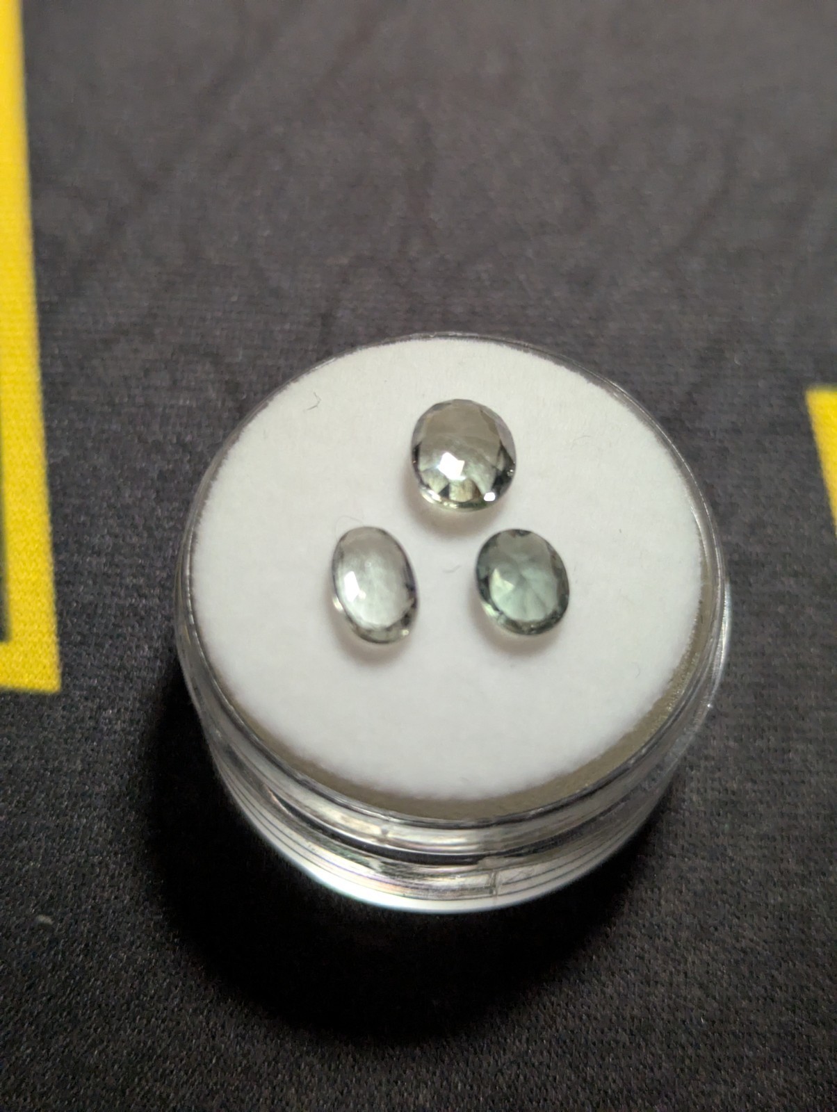 1.98ctw Natural Sage Gray-Green Tourmaline Lot (3) Oval VS Unheated Africa Gem
