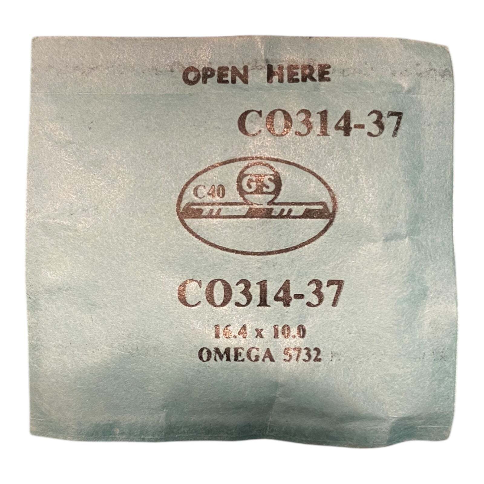 Germanow-Simon Mach (GS) CO314-37 Watch Crystal 16.4×10.0 NOS Part Flexo Omega