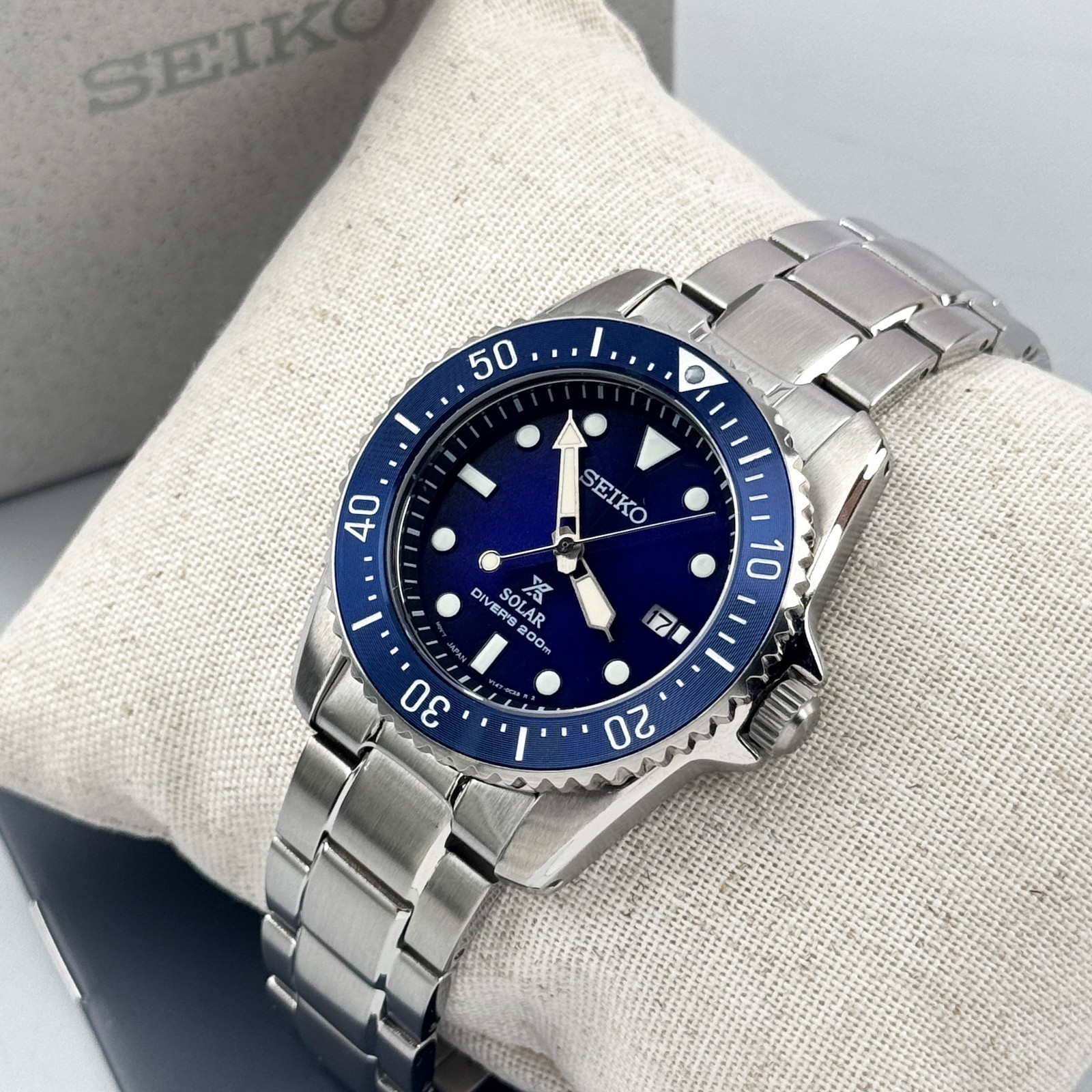 Seiko Prospex Sea SNE585 Blue Dial Men’s Solar Diver Watch 38.5mm