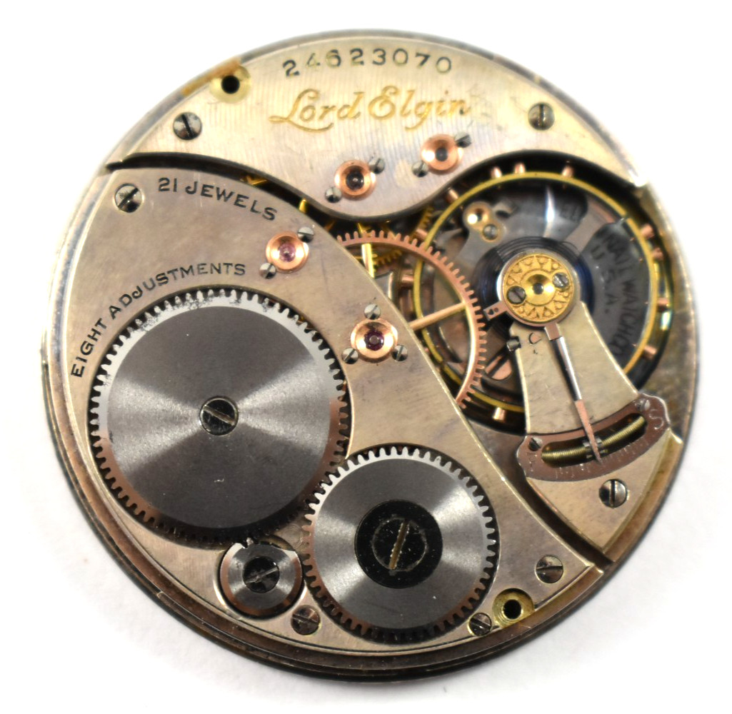 Vintage Elgin Grade 450 12s 21J High Grade OF Pocket Watch Movement lot.wi