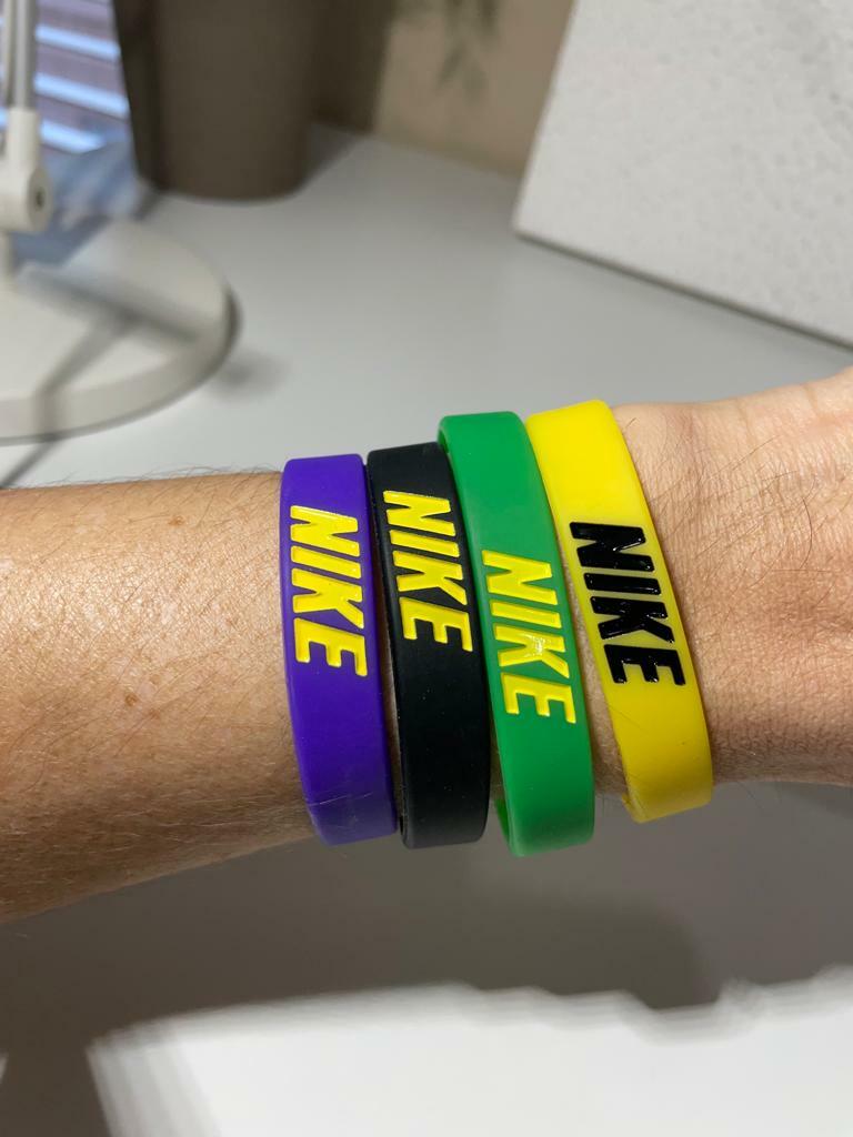 Unisex Adult and Kids Sports Nike Silicone Rubber Stretch Washable Bracelet
