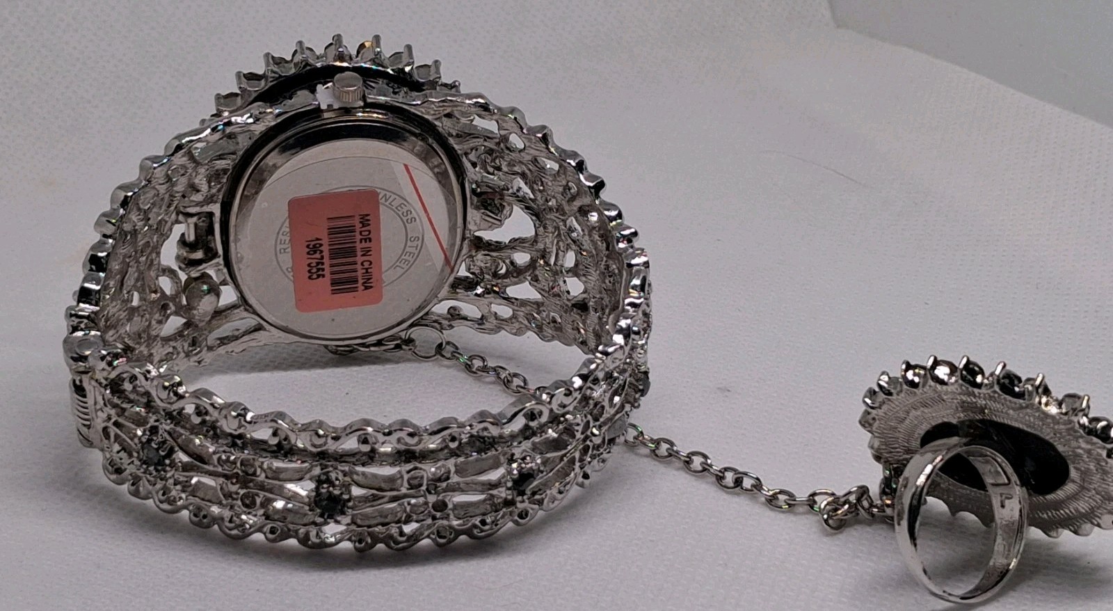 Strada Genoa Cameo Bracelet Watches & Matching Rings Lot Of 2 Vintage