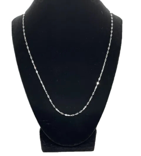 BEAUTIFUL Twisted Serpentine 30″ Chain In Sterling Silver Necklace, 3.29g