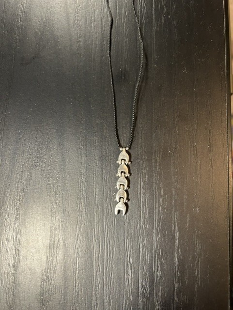 Jill Platner crochet cord sterling silver long necklace orig $550