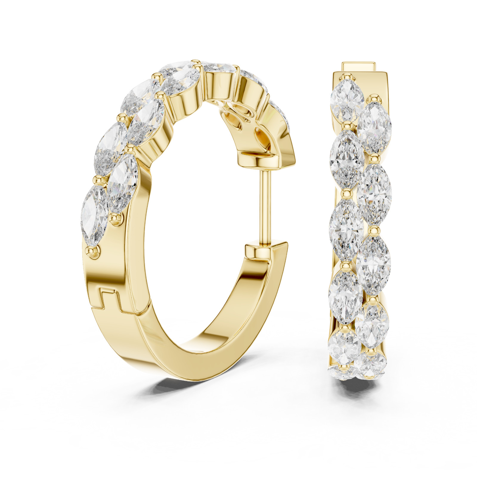 Lab grown diamond earring hoop | Silvadium | Life time tarnish free