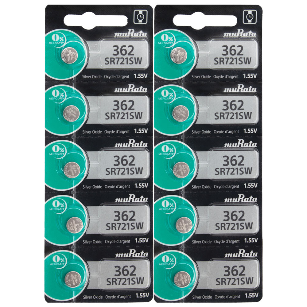 Murata 362 Watch Battery x 10 – Replaces Sony