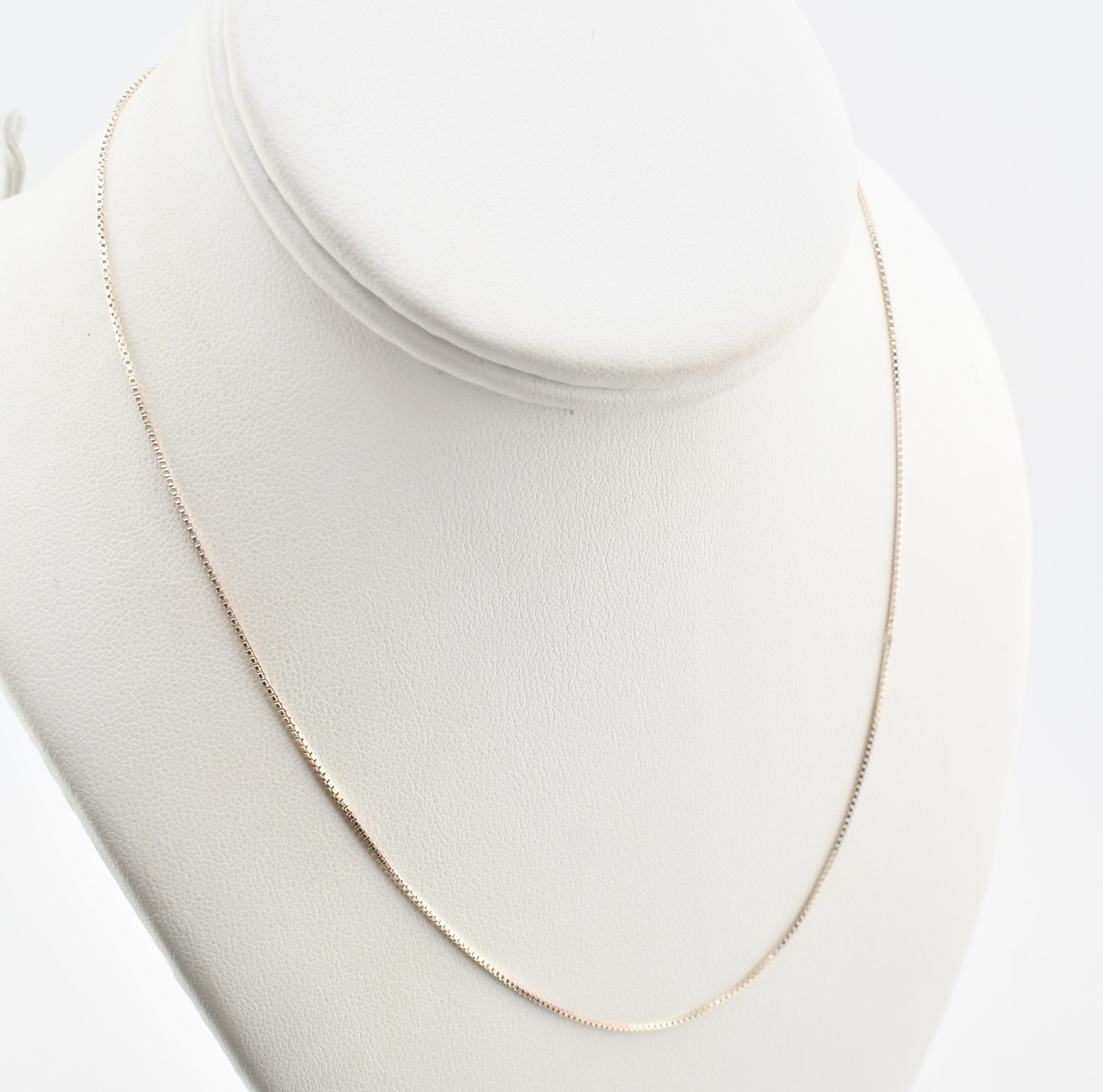 Sterling Silver Box Chain Link Necklace 17.0″ #FMG967