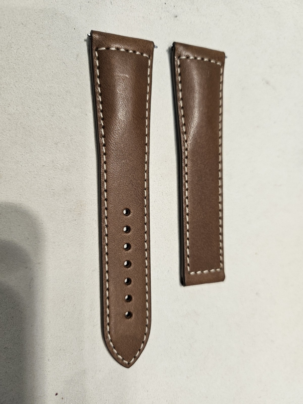 Genuine Longines Spirit Zulu Time Beige Leather Strap 22/18 OEM L682165904 NEW