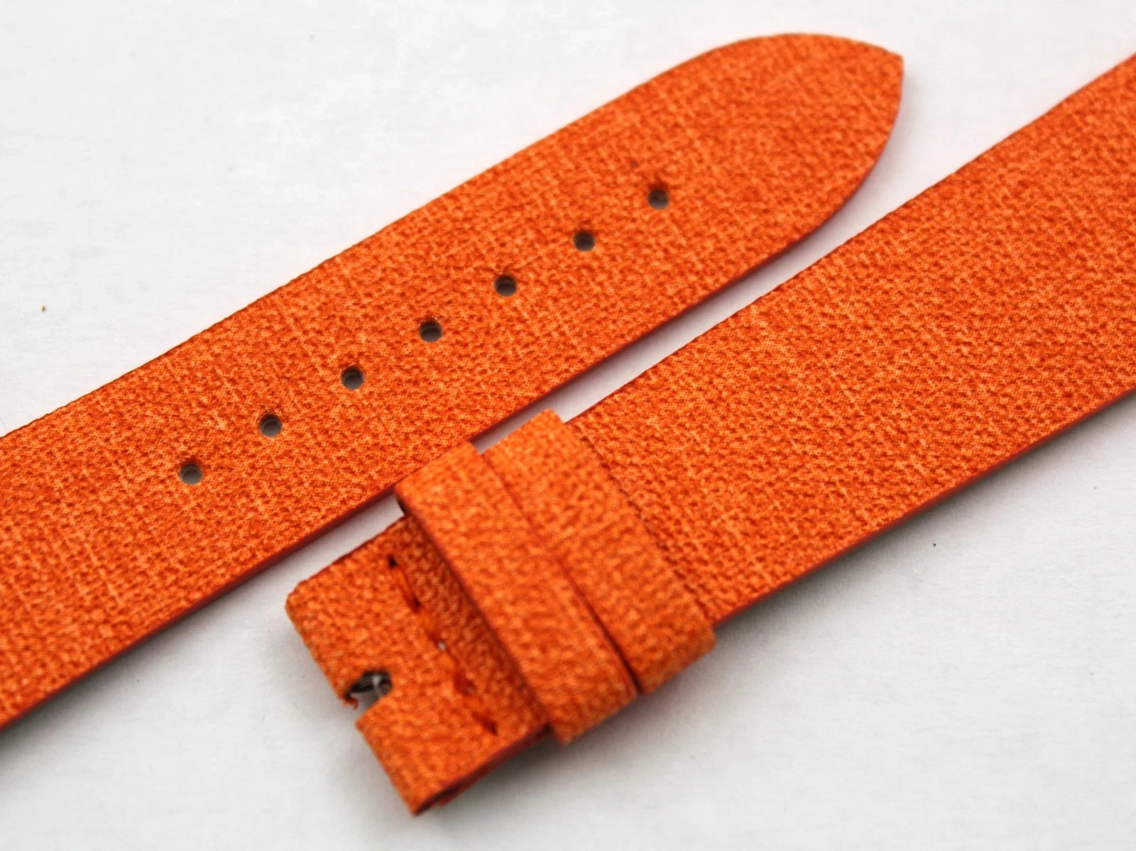 Watch Band Material Vegan Orange Various Sizes Handmade Top Quality Made Italy