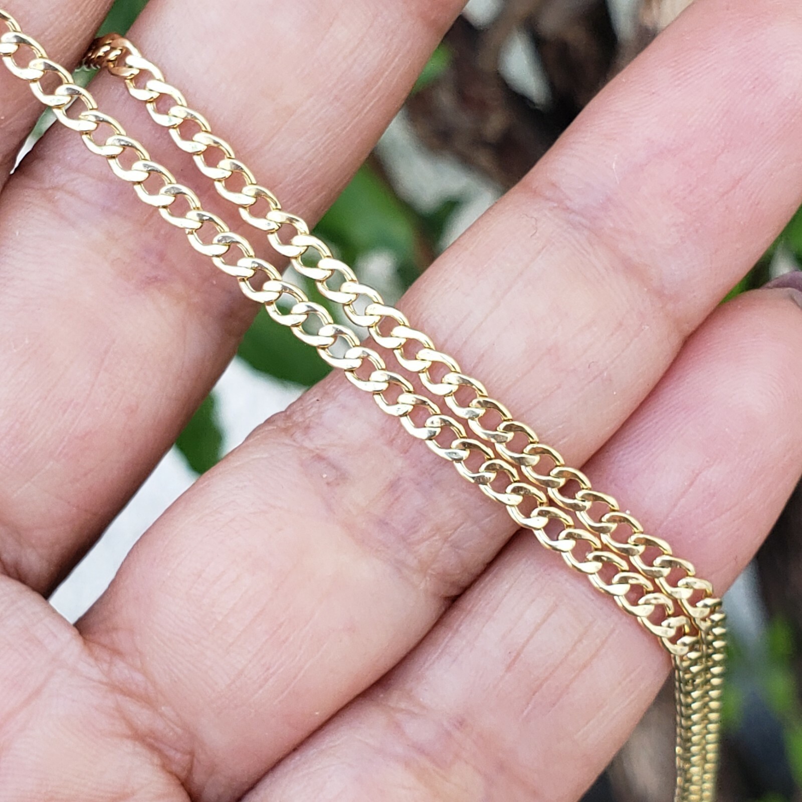Real 10k yellow gold miami cuban anklet 10 inches long 2 mm