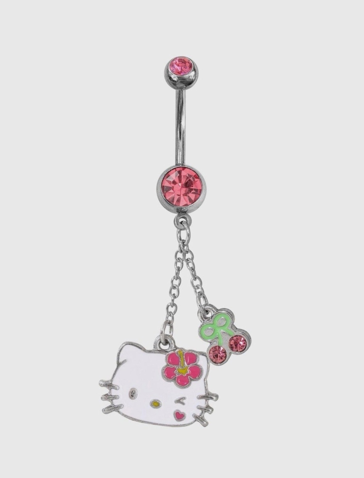 Hot Topic & Sanrio Hello Kitty Navel Barbell Belly Ring surgical steel 316L new
