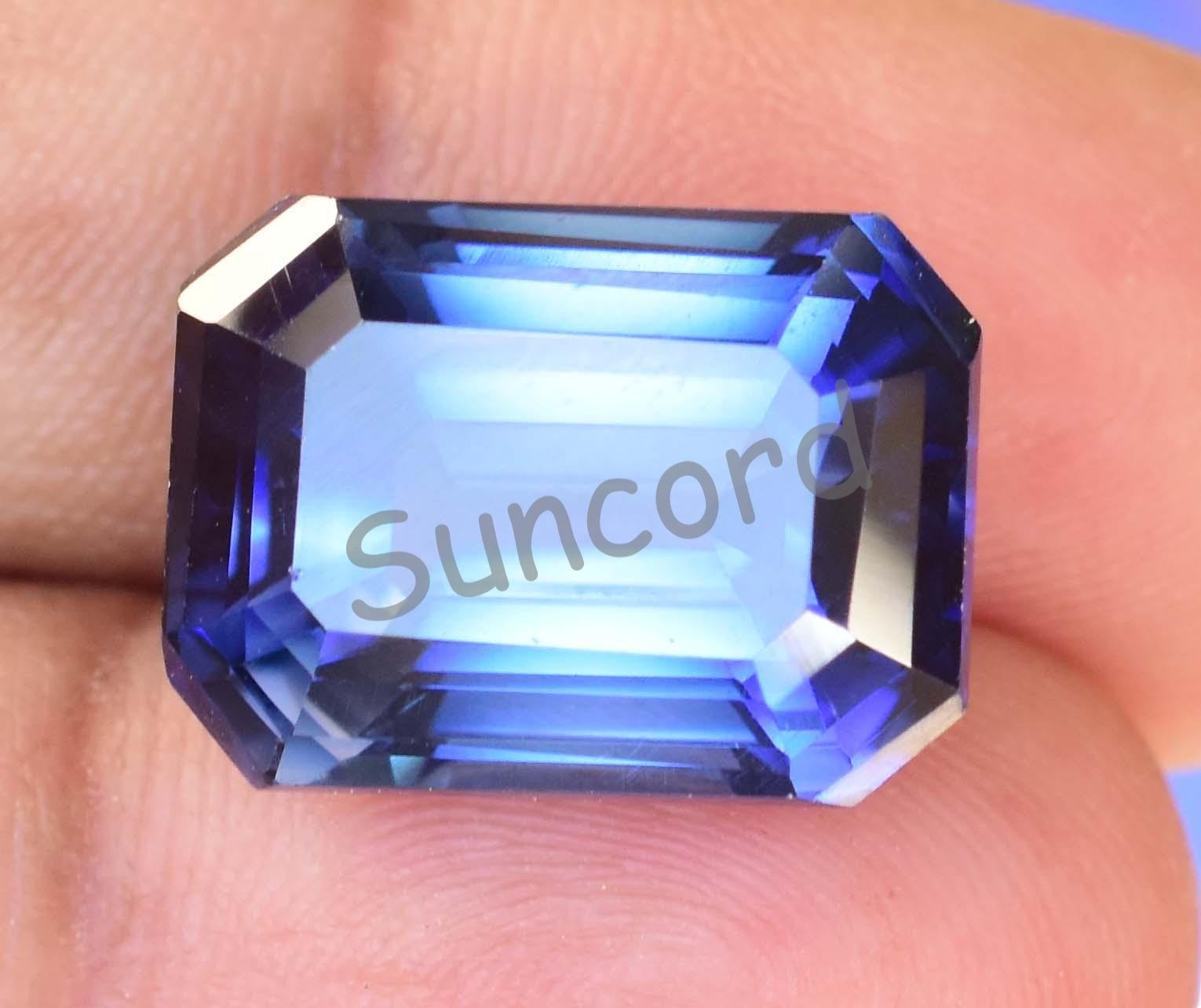 21.25 Ct Natural Ceylon Blue Sapphire Emerald CERTIFIED Flawless Loose Gemstoe
